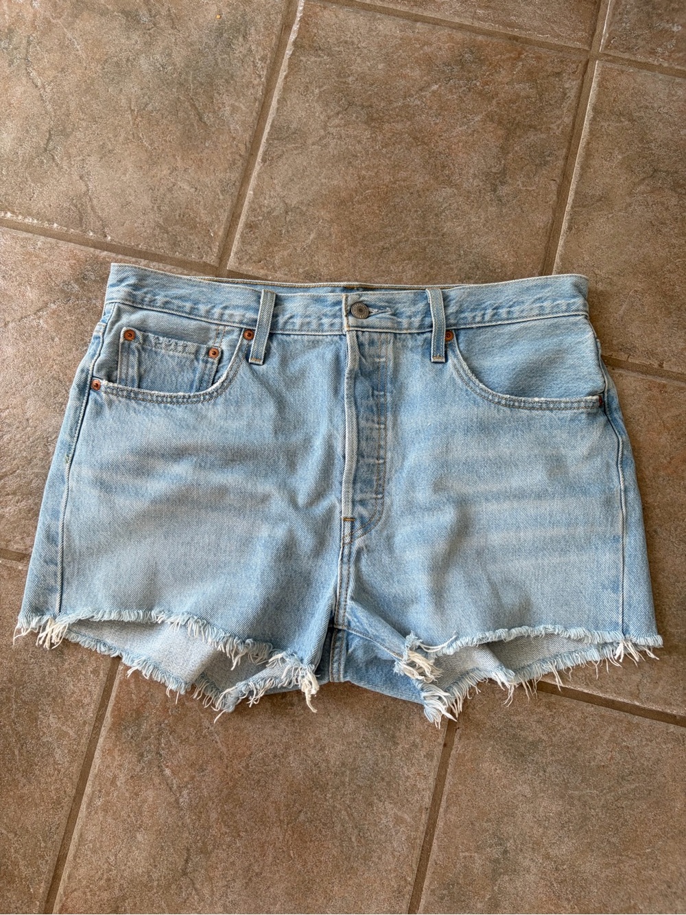 Levi’s Light Wash Denim Cutoff Shorts